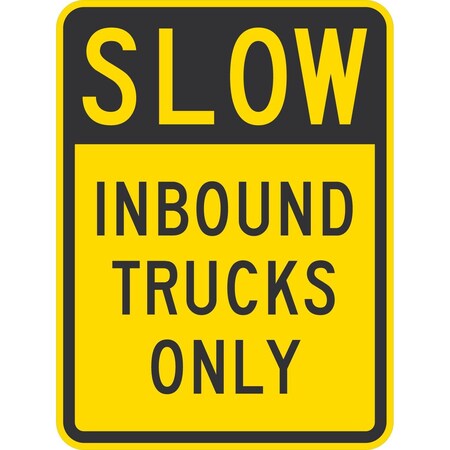 Lyle Slow Inbound Trucks Only, 18x24, Non-Reflective, Yellow G-11033-NA_18x24