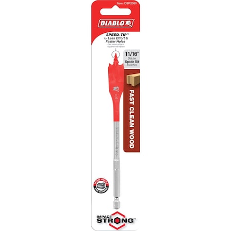 Diablo 11/16'' x 6'' SPEEDemon Spade Bit DSP2080