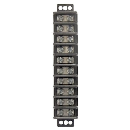 Gardner Bender Terminal Block, 600 V, 30 A, 10 Pole, 2 Row GTB-410