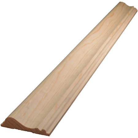 Alexandria Moulding 11/16'' W.x2-5/8'' H.x8 ' L. Solid Pine Colonial Chair Rail Molding 0W390-20096C1