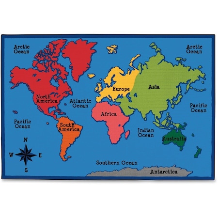Carpets For Kids 96.86 Kids Value Rug - World Map 96.86