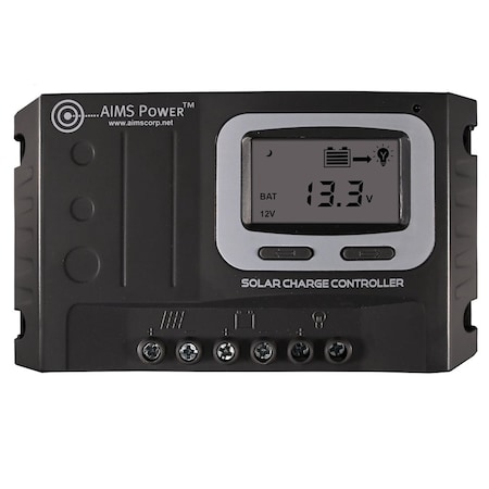 Aims Power 20 Amp Solar Charge Controller 12/24 Volt - Charges Lithium, Lead, Gel, AGM SCC20A