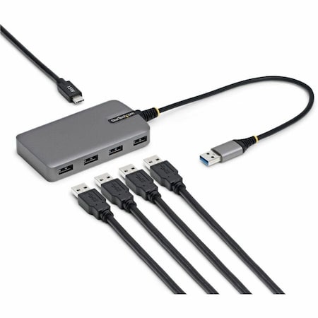 Startech.Com 4-PORT USB-A HUB, 5GBPS, BUS POWERED, USB-A TO 4X USB-A HUB WITH USB-C AUXILIARY 5G4AC-USB-A-HUB