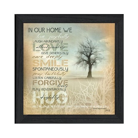 Homeroots In Our Home 4 Black Framed Print Wall Art 407769