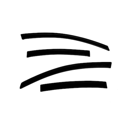 Ventshade Rainguards, Aerodynamic Design, Tape-On, Smoke, Acrylic, Set Of 4 94165