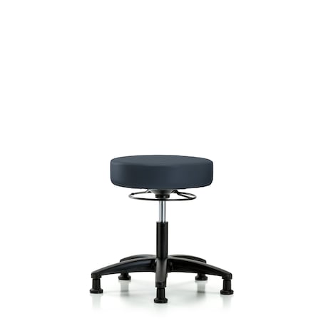 Blue Ridge Ergonomics Desk Stool, Vinyl, Glides, Nav BR-VDHSO-RG-RG-8582