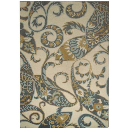 Safavieh 8 x 10 ft. Large Rectangle Contemporary Wyndham Ivory and Multi Hand Tufted Rug WYD377C-8