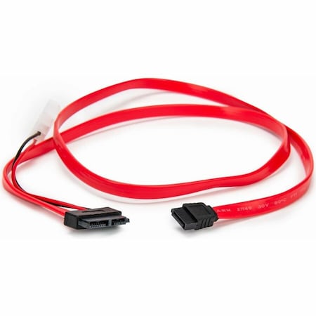 Rocstor PREMIUM 36IN 91.5CM SLIMLINE SATA TO SATA WITH LP4 POWER CABLE ADAPTER, SUPPOR Y10C869-RD