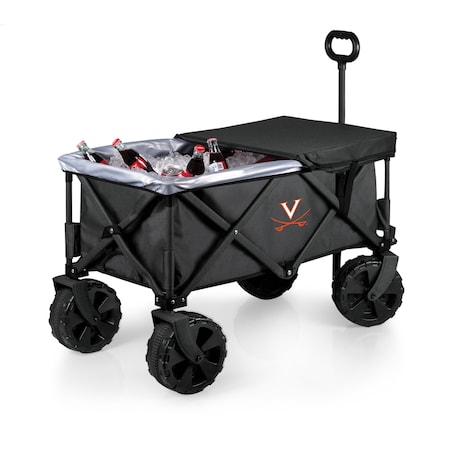 Picnic Time Family Of Brands NCAA Virginia Cavaliers Adventure Wagon Elite All-Terrain Folding Beach Wagon 741-85-679-594-0