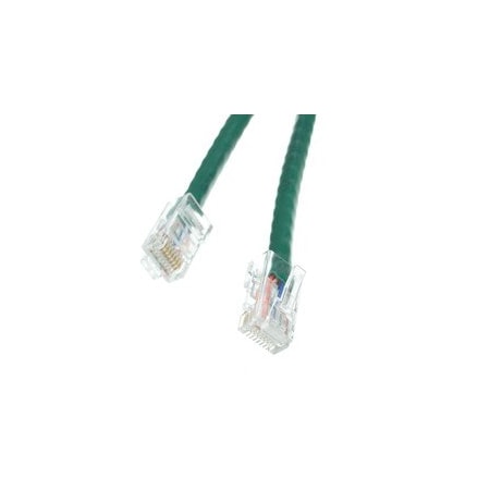 Cable Wholesale Cat5e Green Copper Ethernet Patch Cable, Bootless, POE Compliant, 7 foot 10X6-15107