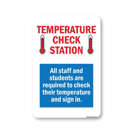 Signmission Public Safety Sign, Temperature Check Station, 24in X 18in Decal, OS-NS-D-1824-25434 OS-NS-D-1824-25434