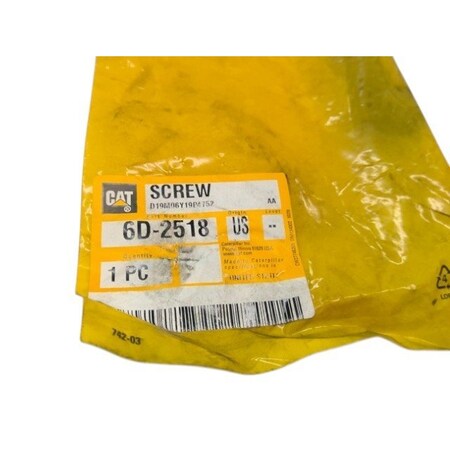Caterpillar SCREW, CATERPILLAR OEM 6D2518 6D2518