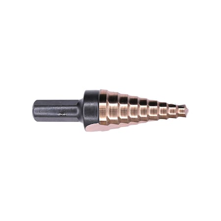 Auveco 1/4in - 3/4in Step Drill with 3 Flats 22640