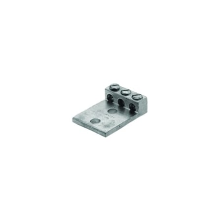Burndy AL Term, 3 Cond, #14-1/0 AWG, 3/8 in Stud, Al/Cu Rated K3A25U2
