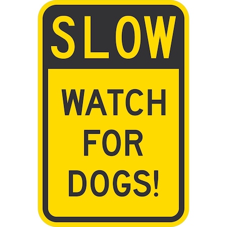 Lyle Slow Watch For Dogs!, 18x24, Engineer Grade, Yellow G-10272-EG_18x24