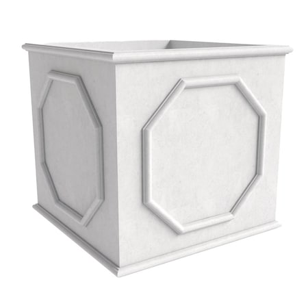Leisuremod Sprout Square Fiberstone & MgO Clay Planter with Protective Cover, Weatherproof, No Assembly SP15W
