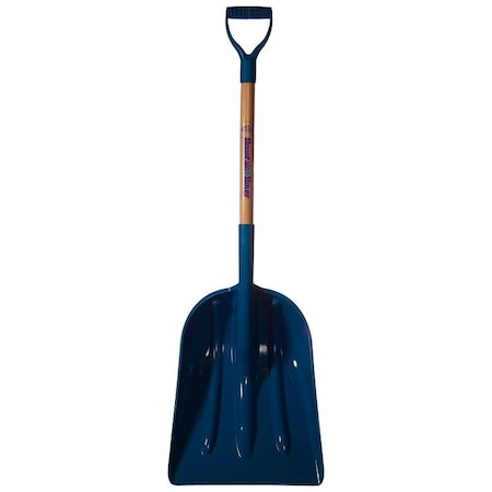 Mount Waldo Plastics #12 ABS Grain Scoop W/ Ash Shaft D-Grip Handle, Rugged Construction, Blue 12GSWB