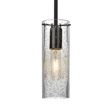 Besa Lighting Besa Juni 10 Pendant, Clear Bubble, Black Finish, 1x 60W MAX E26 Base 1TT-JUNI10CL-BK