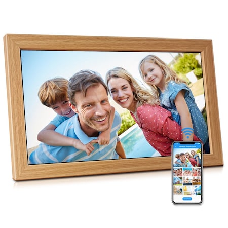 Sungale Cloud Frame- Easy Photo Share APP- 20GB Cloud Storage, 21 Inch - Brown CPF2200
