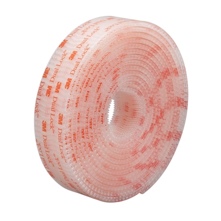 3M Reclosable Fastener, Acrylic Adhesive, 150 ft, 3/4 in W, Clear, 2 PK SJ3560