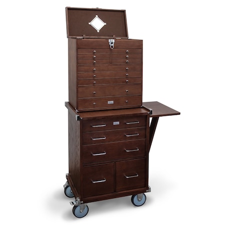 Gerstner 16-Drawer Dark Oak Solutions Rolling Set GI-T22-D/R20-D