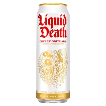 Liquid Death Cherry Sparkling Natural Mineral Water 19.2 fl. oz. 1 pk LD192CO-SINGLES