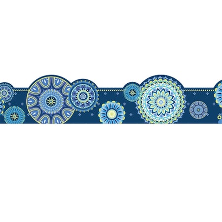 Tosafos Blue Harmony Mandala Ex Wide Trim Die Cut Deco, 6PK TO1527181