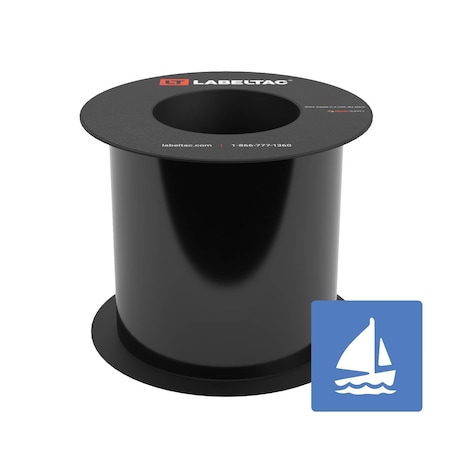 Labeltac Marine Supply 5in x 75ft LT9, Black LT503MN-C