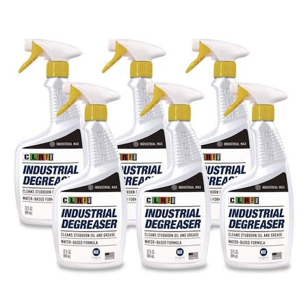 Clr Pro MAX Industrial Degreaser, 32 oz Spray Bottle, 6PK I-IDEGR32-6PROM