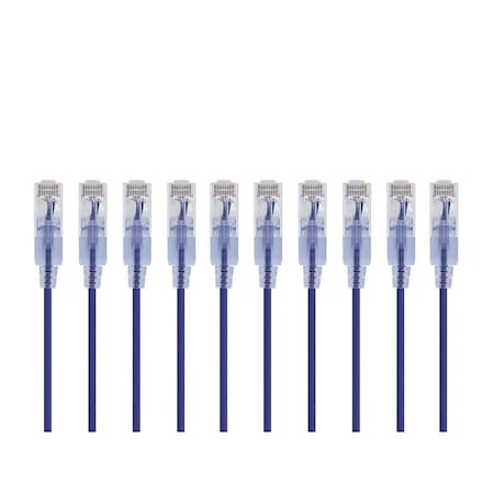 Monoprice SlimRun Cat6A Ethernet Patch Cable - Snagless RJ45_ UTP_ Pure Bare Cop 29444