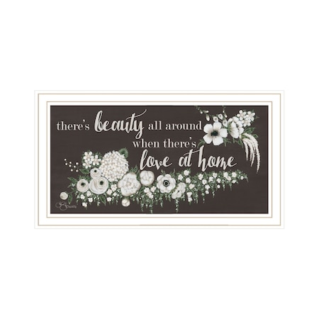 Homeroots Love At Home White Framed Print Wall Art 529901