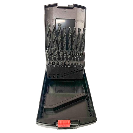 Multicomp Pro Twist Drill Bit Set, HSS, 19 Pieces of 1/1.5/2/2.5/3/3.5/4/4.5/5/5.5/6/6.5/7/7.5/8/8.5/9/9.5/10mm MP013269