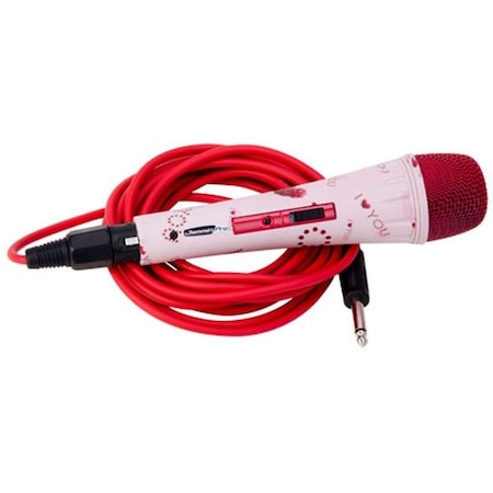 Jammin Pro I LOVE U Style Unidirectional Dynamic Microphone w/XLR Jack Cable & Karaoke Software MIC005