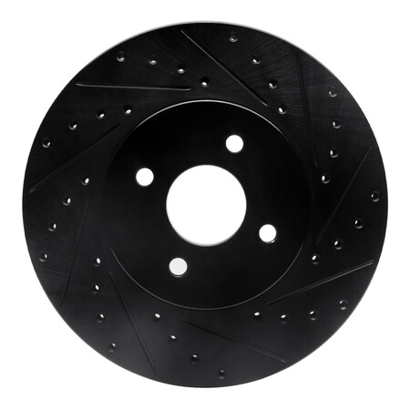 Dynamic Friction Co DFC Brake Rotor - Drilled and Slotted - Black 633-54050R