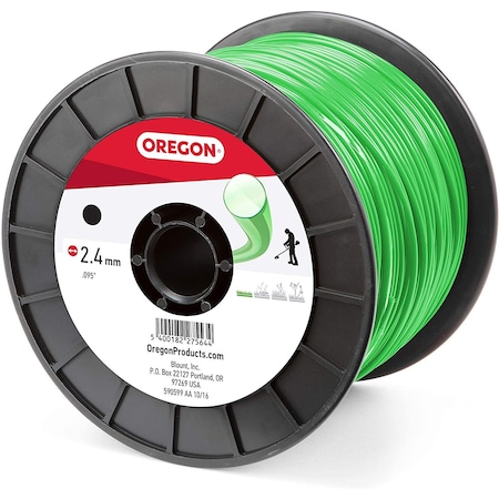Oregon Trimmer Line, Green, Round, .095" by 866', 3Lb Spool 69-365