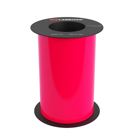 Labeltac Label Supply 8in x 75ft, Hi-Vis Pink LT817-C