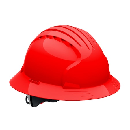 Jsp Full Brim Hard Hat with HDPE Shell, 6-Point Polyester Suspension and Wheel Ratchet Adjustment 280-EV6161-60