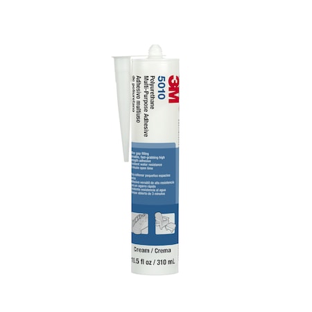 3M Plastic Adhesive, Clear, Cream, tub 5010