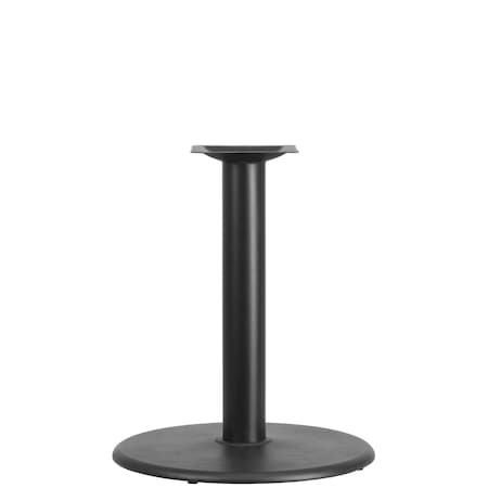 Flash Furniture Round Restaurant Table Base with 4" Dia., 24 in W, 24 in L, 28 in H, Cast Iron, Iron, Black XU-TR24-GG