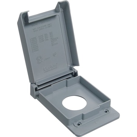 Carlon Device Cover, 4-53/64 in L, 3-11/16 in W, Rectangular, Plastic, Gray, Textured E98SRCN-CAR