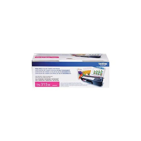 Brother Brother Genuine TN315M High Yield Magenta Toner Cartridge - Laser - 3500 Pages - Magenta - 1 Each TN315M