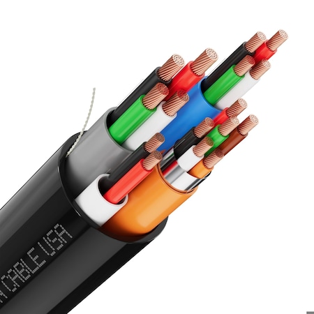 Syston Cable Technology Access Control Cable Black 1000 FT - 18/4c+22/3pr OAS+22/2c+22/4c, CL3P, OSDP & Wiegand Compatible 9888-1000BK