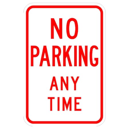 Sign Solutions Usa Parking Sign, 12 in W, Aluminum Sign, White DCS12HWT1218CUS00134