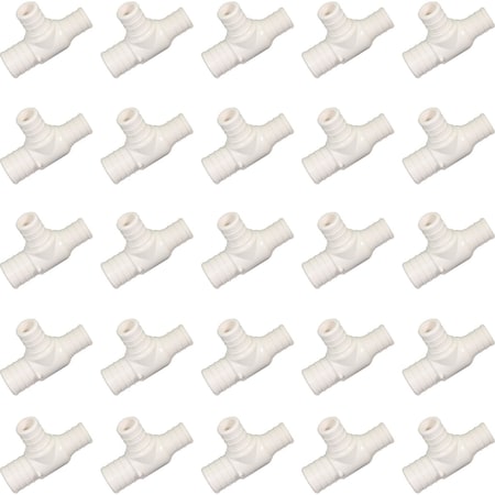 Everflow 3/4'' x 1/2'' x 1/2'' PEX Barb Reducing Tee Pipe Fitting; Plastic Poly Alloy PK PPRT3411-25