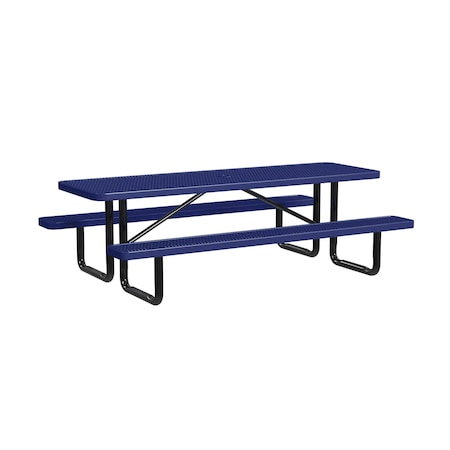 Leisure Craft Rectangle Portable Picnic Table, Navy, Standard, 8 ft L T8XPP-NAVY
