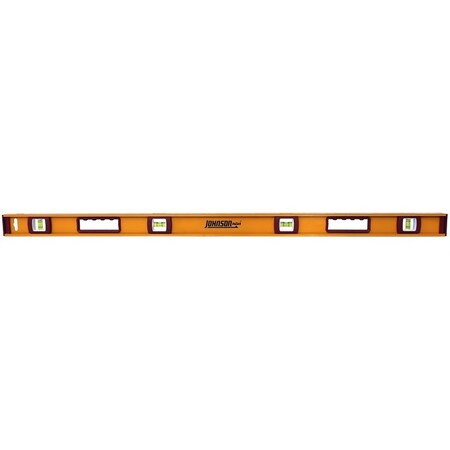 Johnson 1233-4800 I-Beam Level, 48 in L, 4-Vial, Non-Magnetic, Aluminum 1253-4800