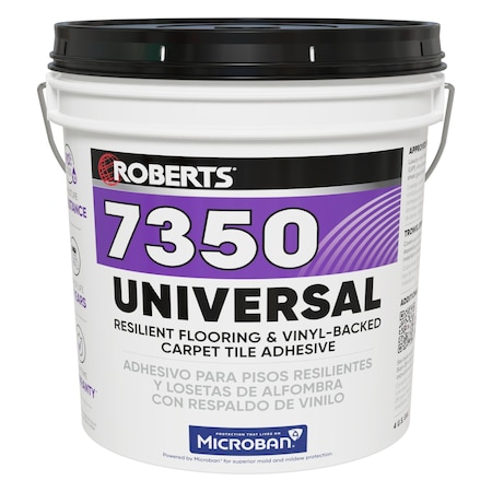 Roberts Floor Adhesive, 7350 Series, Off-White, 4 gal, Pail 7350-4