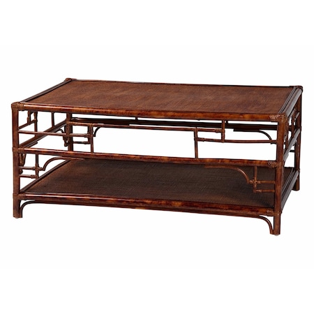 Bali & Pari Sebalio Marbled Tortoise Natural Rattan Coffee Table 259-14304-ZORO