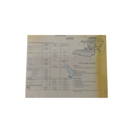 John Deere INSTRUCTION PLATE, JOHN DEERE OEM N222785 N222785