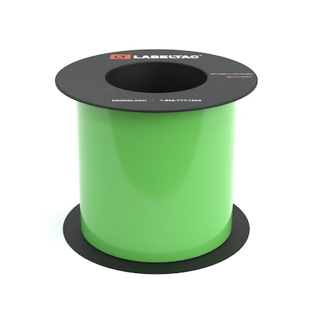 Labeltac High Performance 10-Year Vinyl Supply 5in x 75ft LT9, Hi-Vis Green LT522HP-C